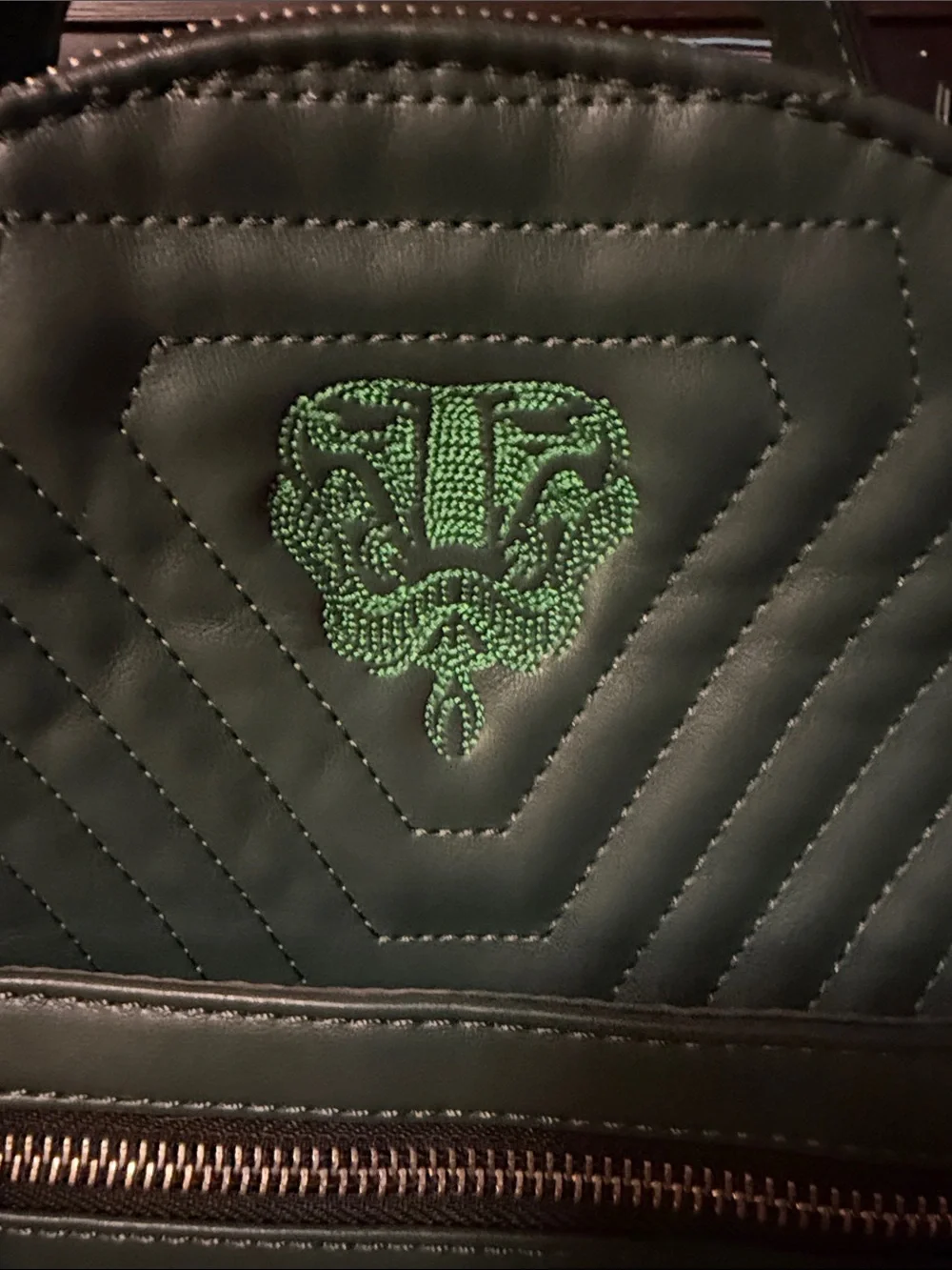 New Harry Potter World Wizarding Universal official Green Quilted Mini Backpack